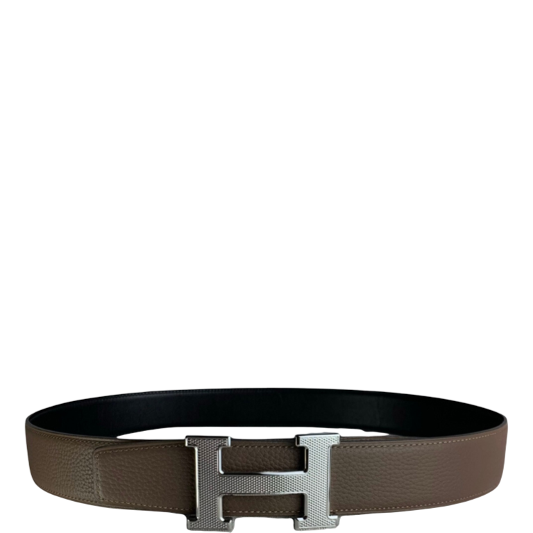 HM BELT TOGO SWIFT SILUVER BUCKLE LIGHT BROWN 38MM
