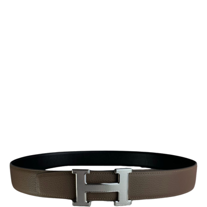 HM BELT TOGO SWIFT SILUVER BUCKLE LIGHT BROWN 38MM