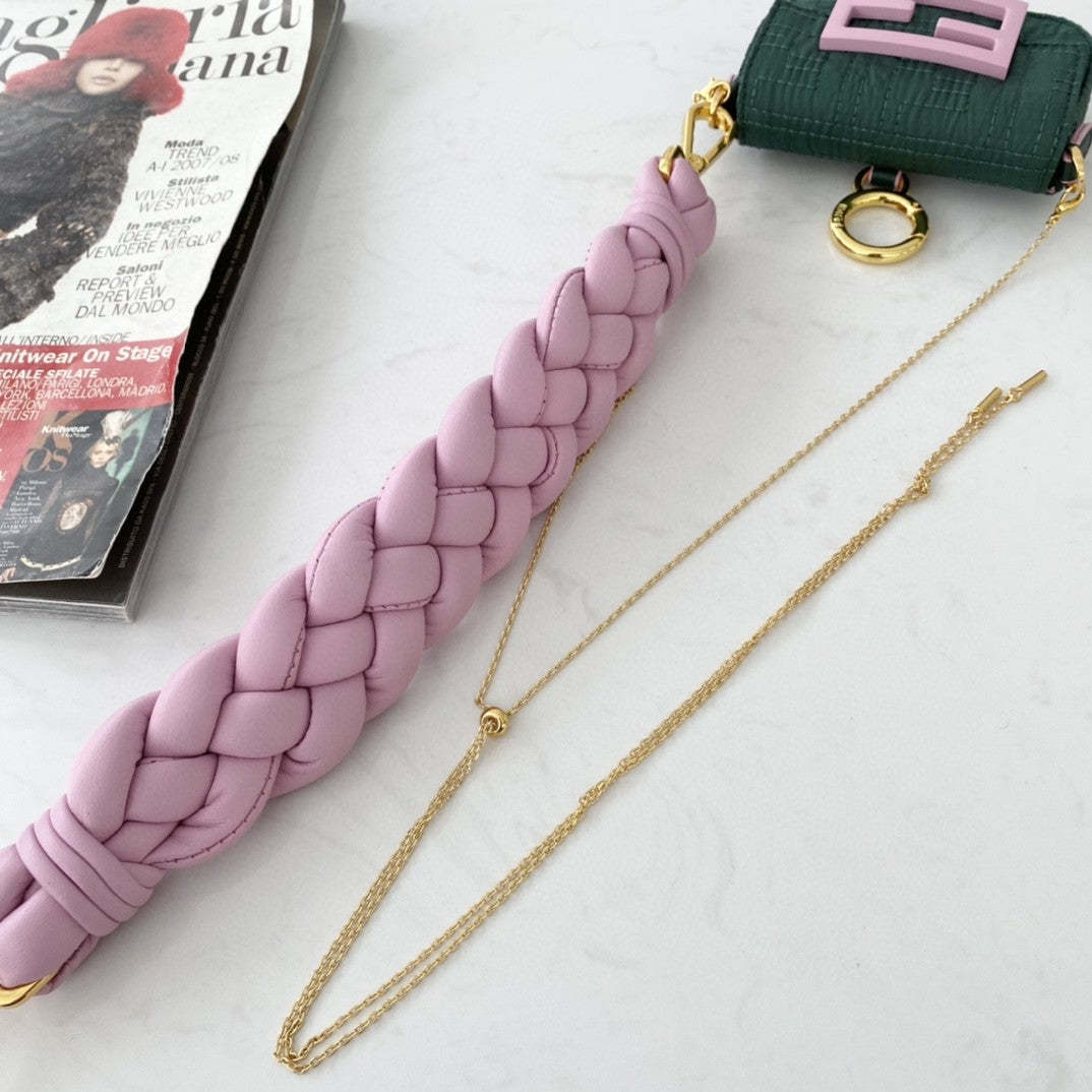 FI Nano Baguette Maxi Handle Pink and Green Bag For Woman 6.5cm/2.5in