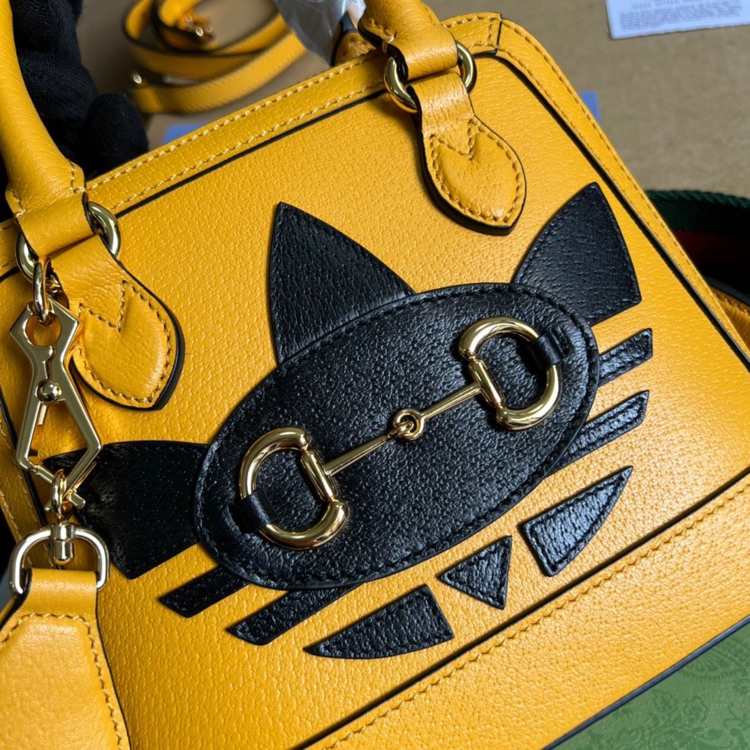 gg x Adidas Horsebit 1955 Mini Bag Yellow For Women, Women&#8217;s Bags 7.9in/20cm gg‎