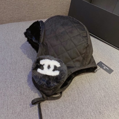 CC SHEEPSKIN AVIATOR SHEARLING HAT BLACK