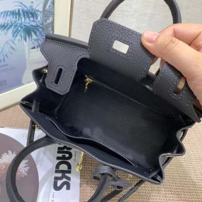 HM BIRKIN MINI GOLD HARDWARE EPSOM BLACK 20CM