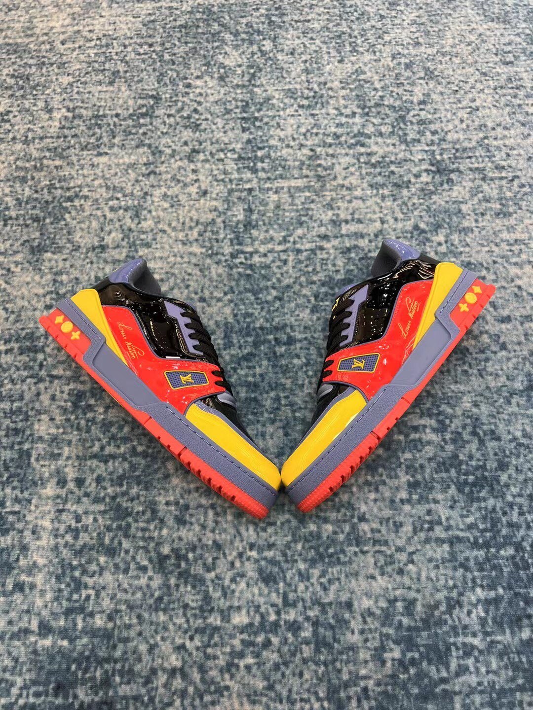 LUV TRAINER SNEAKER PATENT CANVAS NAVY BLUE VIRGIL ABLOH
