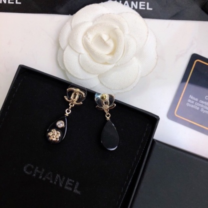 CC CC BLACK EARRINGS