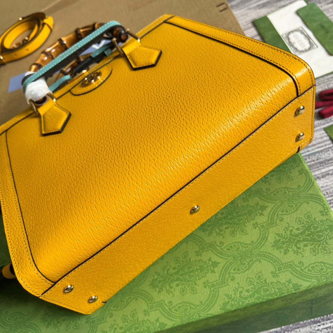 gg Diana Small Tote Bag Yellow For Women, Women’s Bags 11in/27cm gg ‎