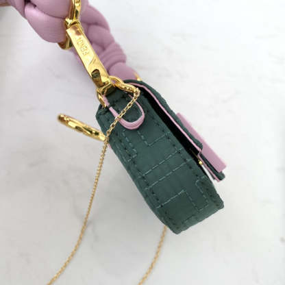 FI Nano Baguette Maxi Handle Pink and Green Bag For Woman 6.5cm/2.5in
