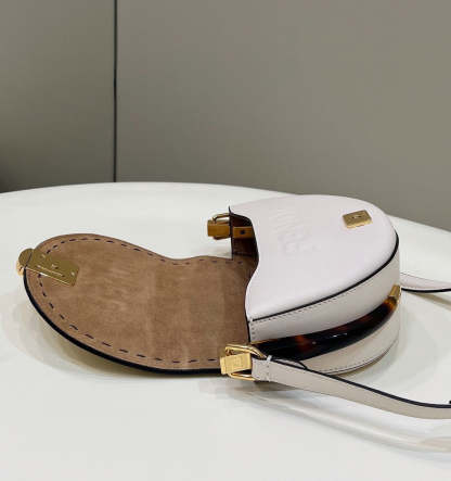 FI Moonlight Saddle White Bag For Woman 19cm/7.5in