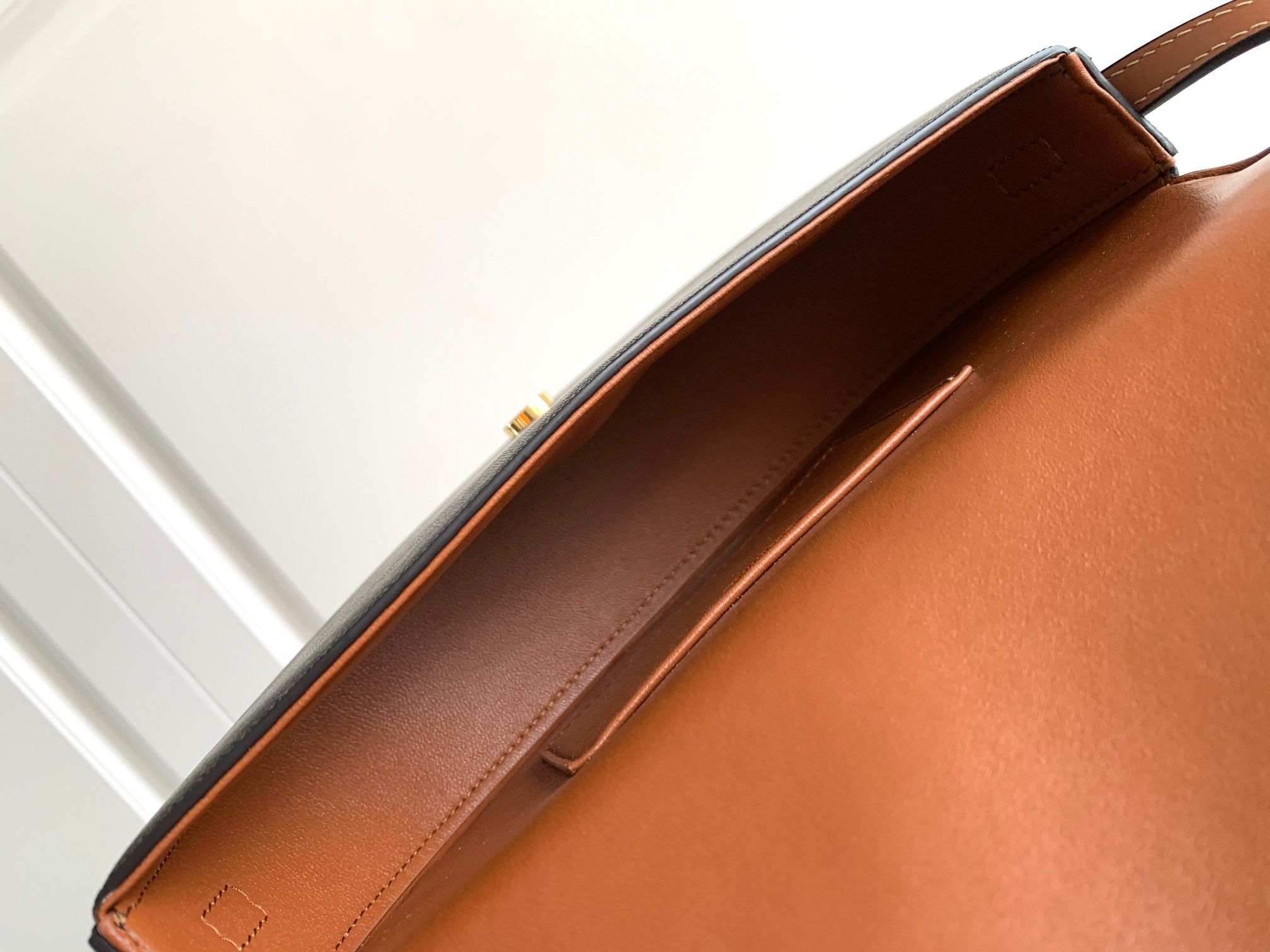 CE BESACE CUIR TRIOMPHE IN TRIOMPHE CANVAS AND CALFSKIN TAN 111232DNK04LU