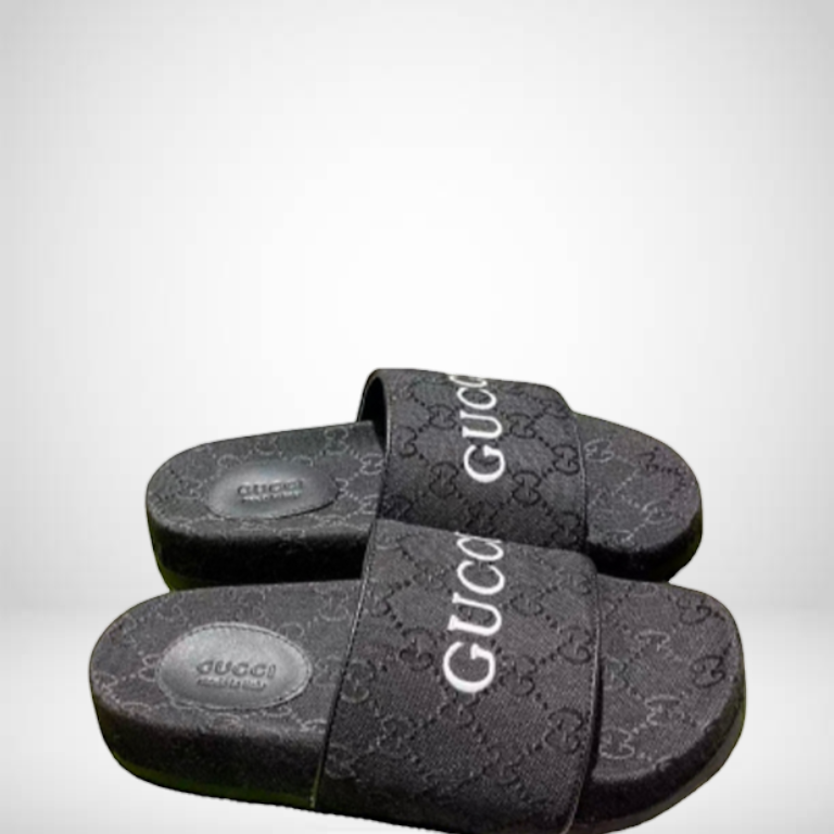 SANDAL GG BLACK SANDAL WOMEN'S GG CANVAS SLIDE