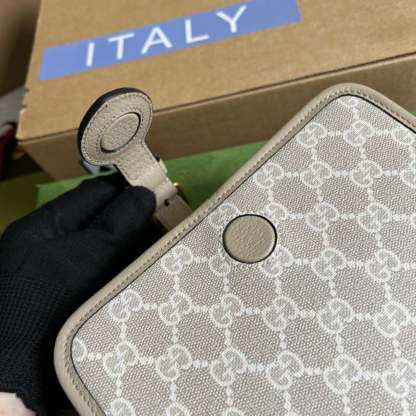 gg Mini Shoulder Bag With Interlocking G Beige For Women, Women’s Bags 7.9in/20cm gg ‎671620 UULBT 9683