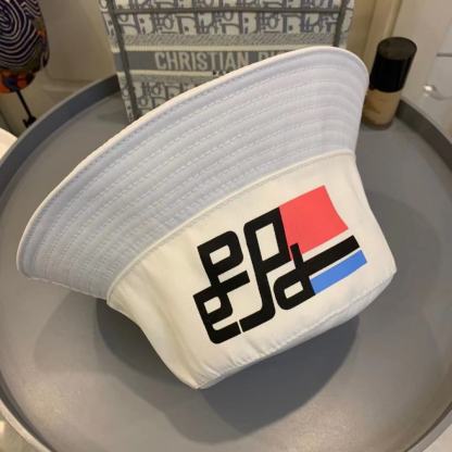 PD MULTICOLOR LOGO BUCKET HAT WHITE