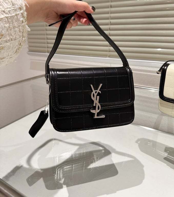 SAINT LAURENT SMALL SOLFERINO SATCHEL BLACK 18CM