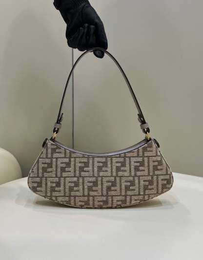 FI O’Lock Swing Dove Gray Tapestry Fabric Bag For Woman 32cm/12in
