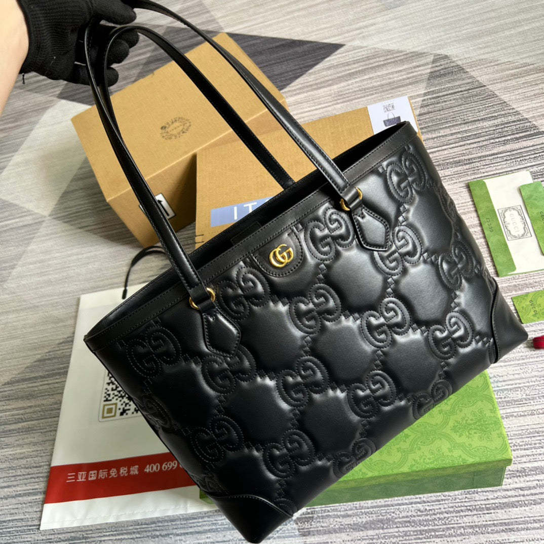 gg  Medium Tote Black For Women, Women’s Bags 15in/38cm gg ‎631685 UM8IG 1000