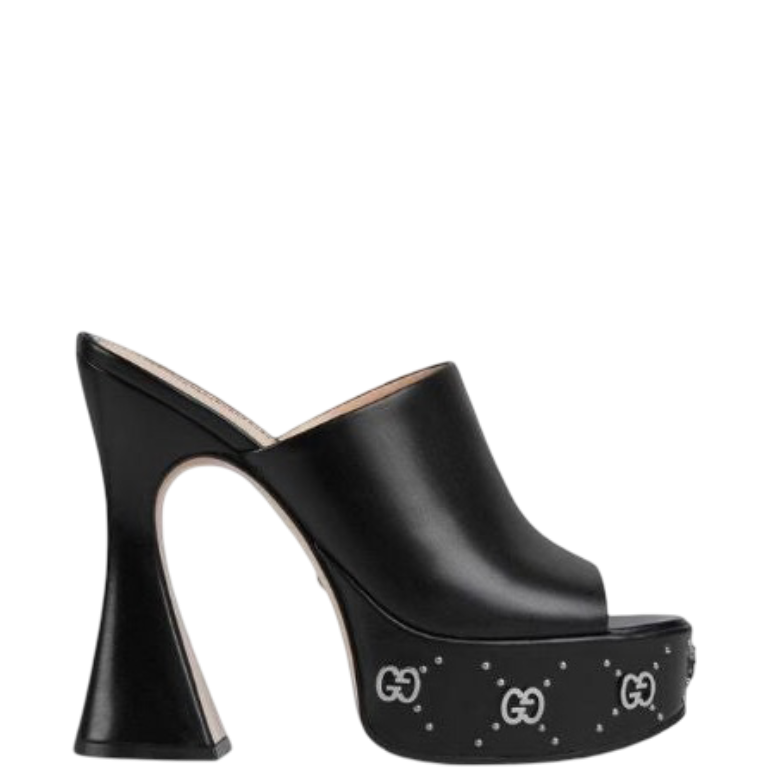 SANDAL GG WOMEN'S PLATFORM SLIDE SANDAL BLACK 740426 C9D00 1000