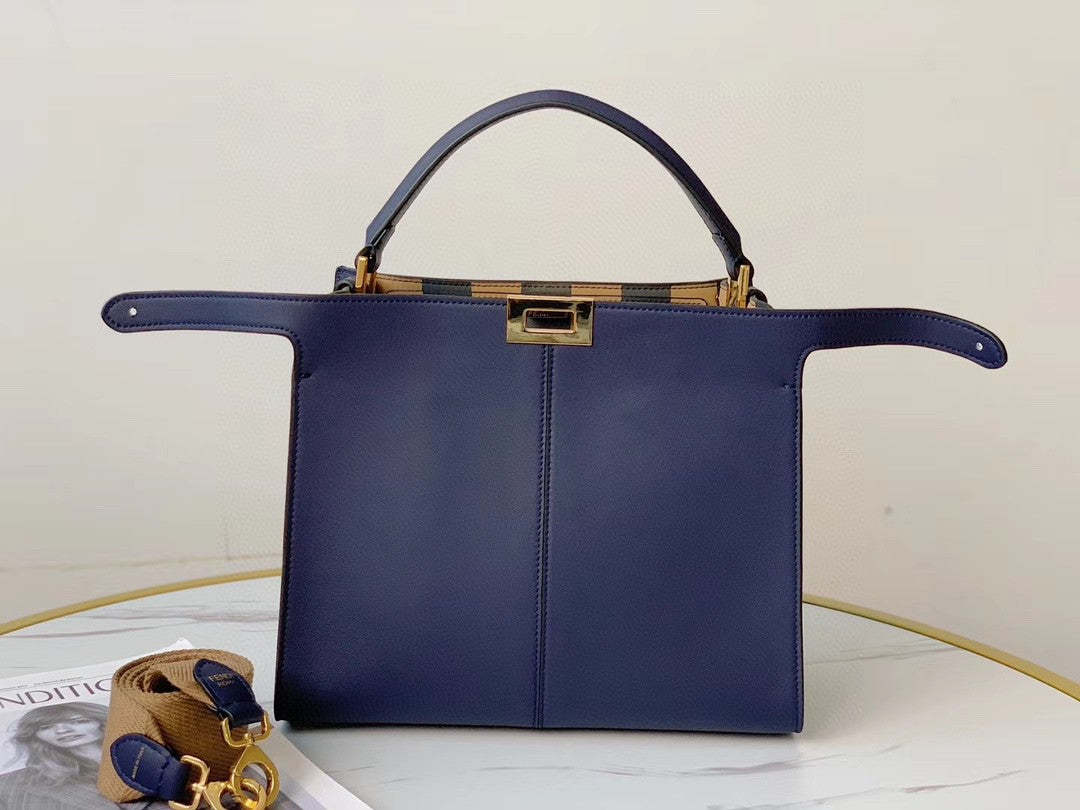 FI Peekaboo X-Lite Tote Medium Dark Blue Bag For Woman 30cm/12in