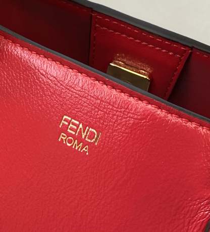 FI Small FF Tote Shoulder Red Bag For Woman 30cm/12in