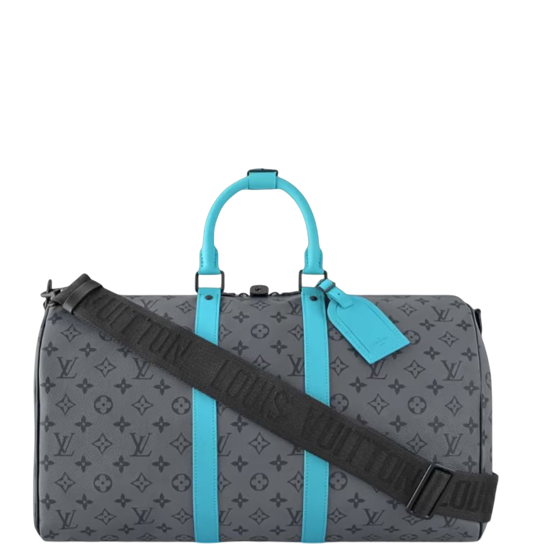 LUV 45CM M11481 KEEPALL BANDOULIÈRE 45 CANVAS TURQUOISE MONOGRAM ECLIPSE REVERSE COATED
