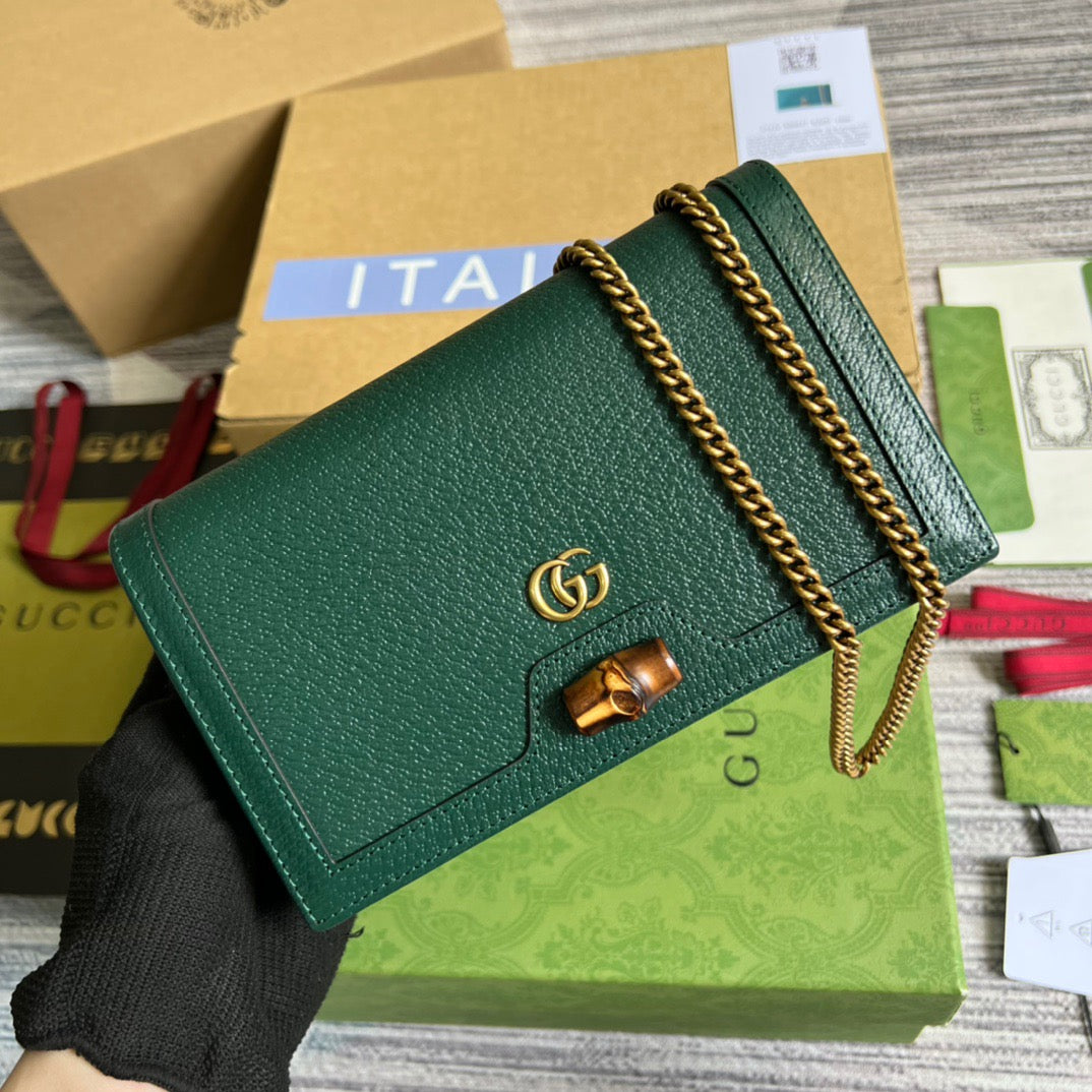gg Diana Mini Bag With Bamboo Green For Women, Women’s Bags 7.5in/19cm gg ‎696817 DJ20T 3120