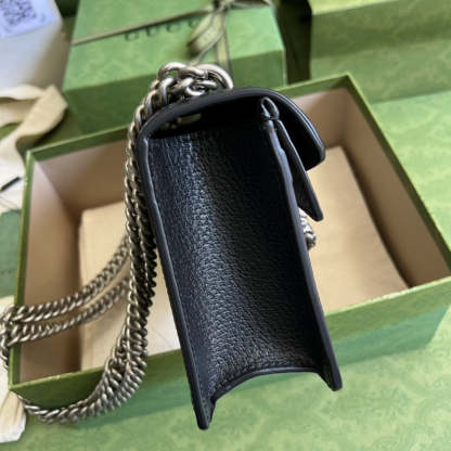 gg Dionysus Small gg Shoulder Bag Black And Ivory gg Denim Jacquard For Women 10in/25cm 499623 UN3BN 1274