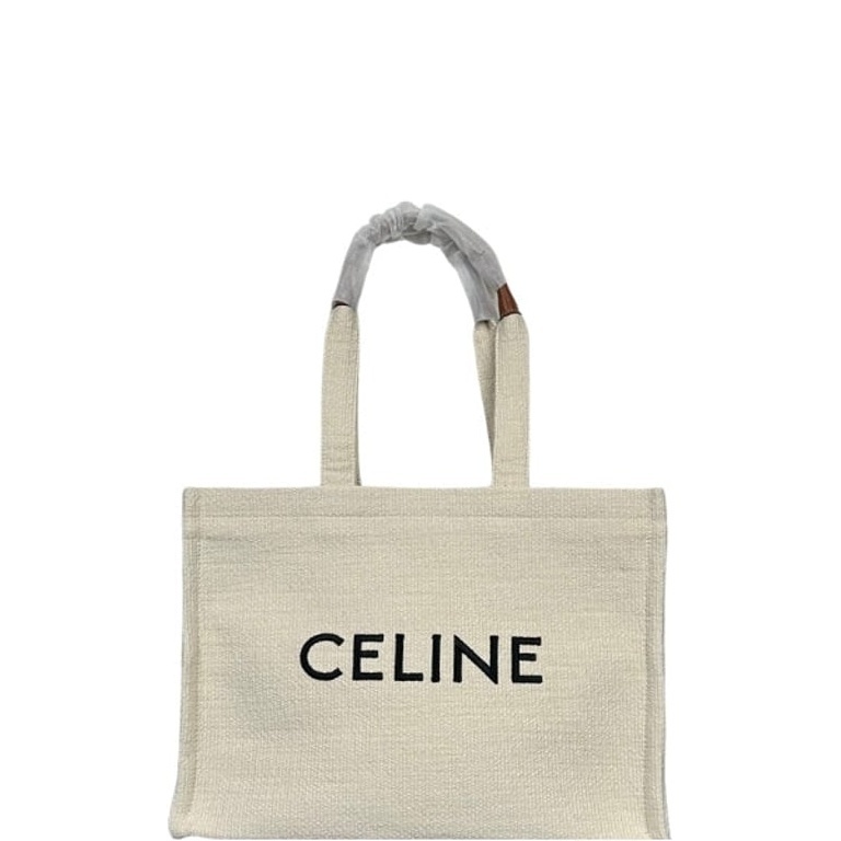 CE LARGE CABAS THAIS IN TEXTILE WITH JACQUARD IN WHITE 41CM