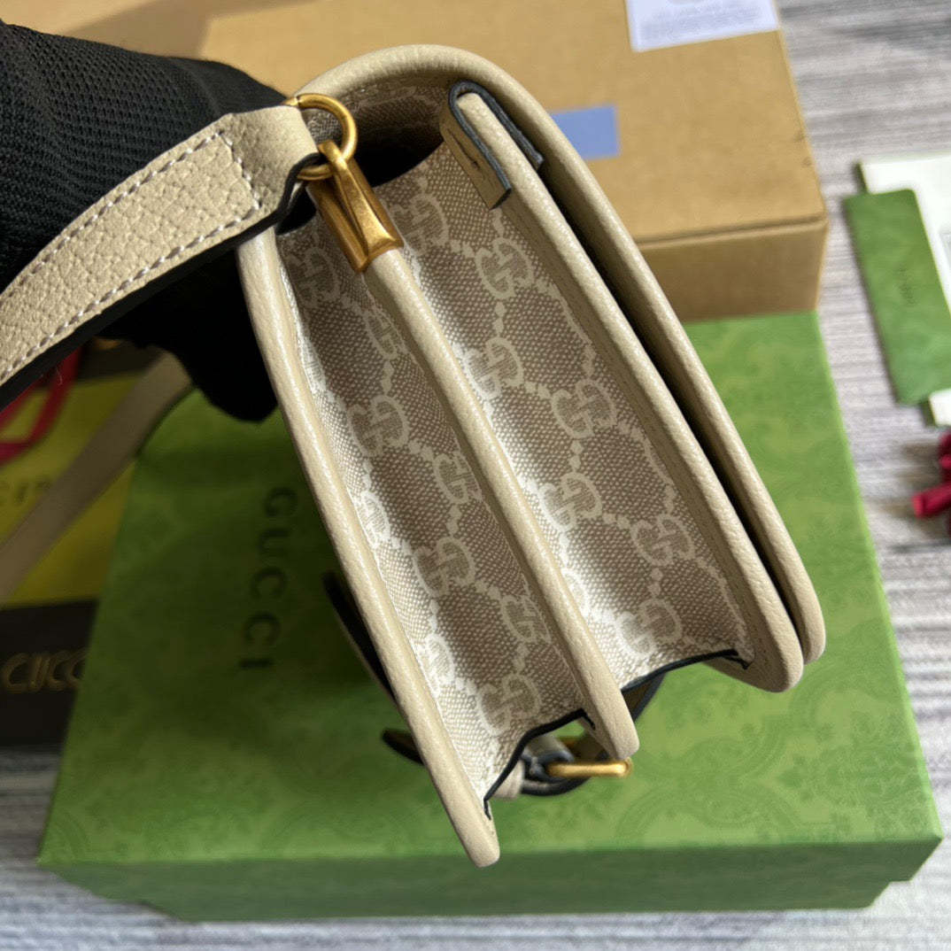 gg Mini Shoulder Bag With Interlocking G Beige For Women, Women’s Bags 7.9in/20cm gg ‎671620 UULBT 9683