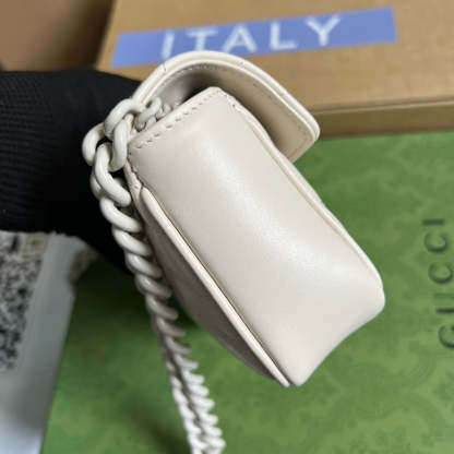 gg Marmont Super Mini Bag White For Women, Women&#8217;s Bags 6.2in/17cm gg