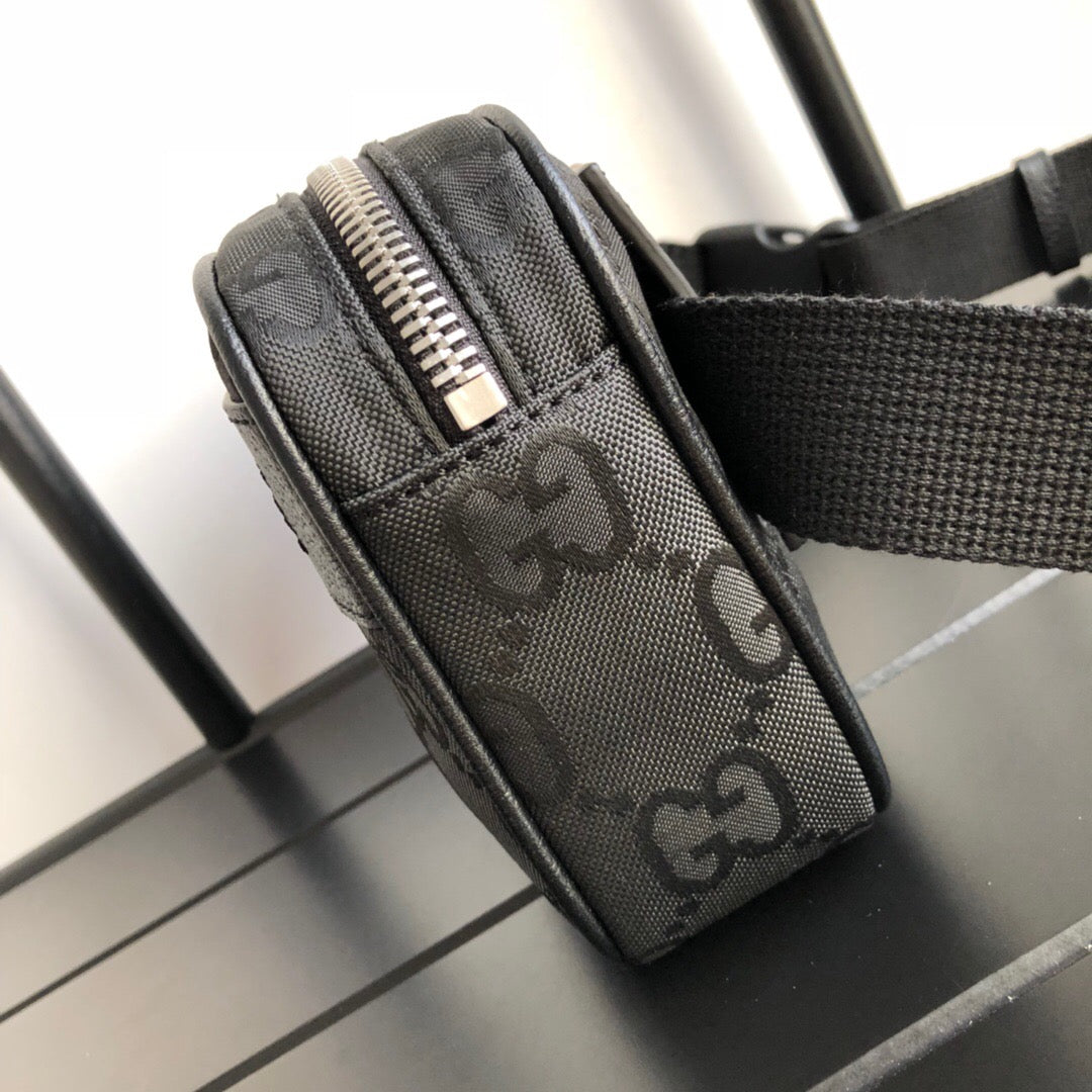 gg Off The Grid Belt Bag Black gg ECONYL® For Men  9.5in/24cm gg 631341 H9HBN 1000