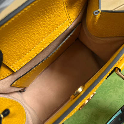 gg Diana Mini Tote Bag Yellow For Women, Women’s Bags 7.9in/20cm gg ‎702732 U3ZDT 7480