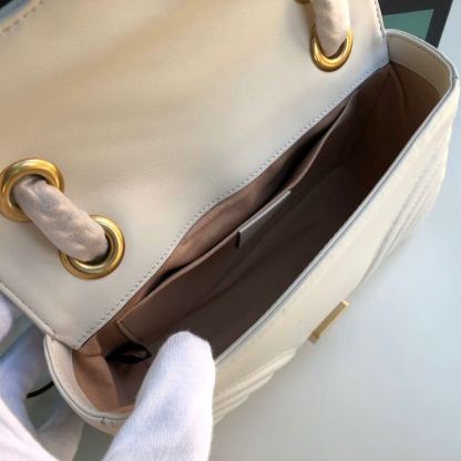 gg Marmont Matelassé Mini Bag  White  For Women 8.5in/22cm gg 446744 DTDIT 9022