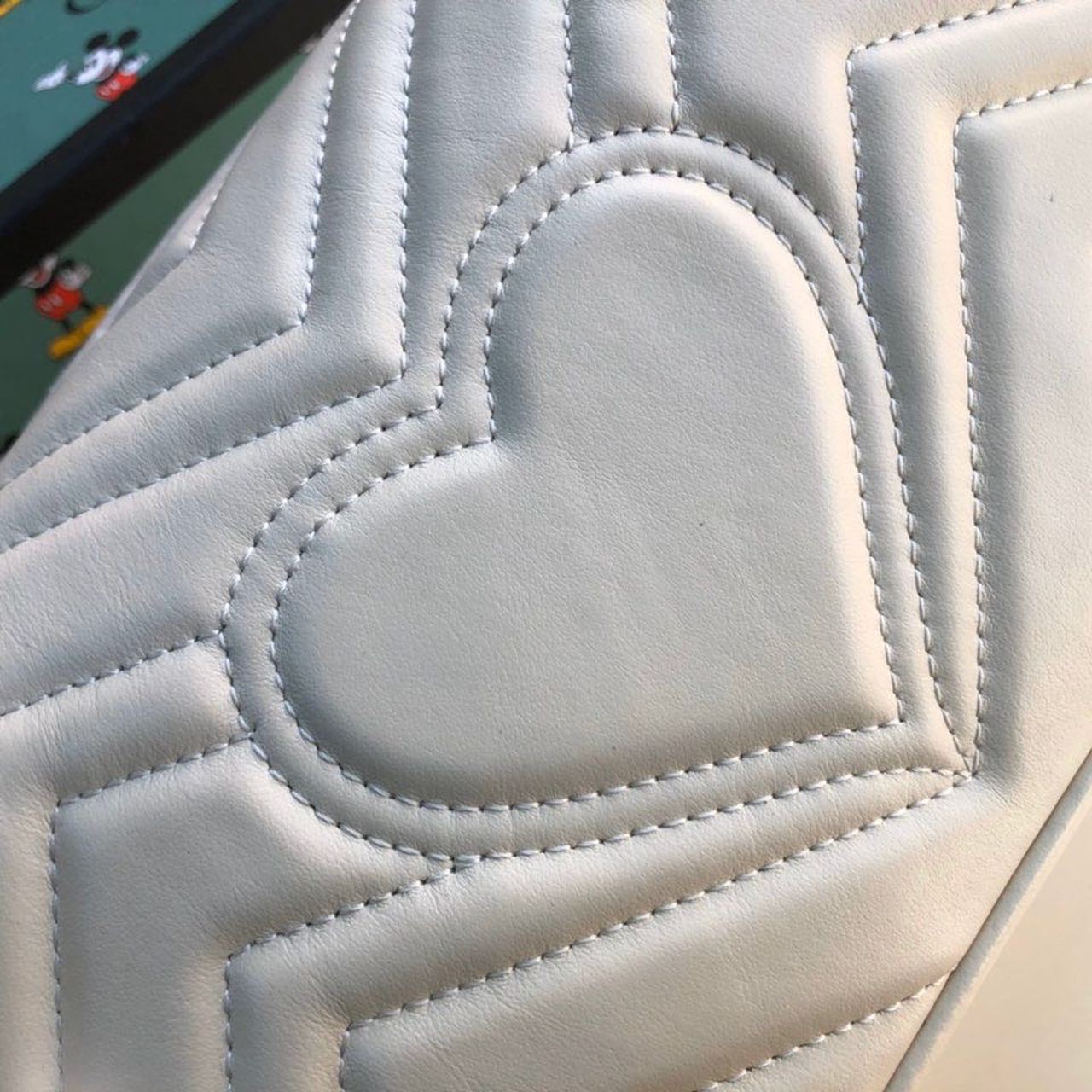 gg Marmont Matelassé Mini Bag  White  For Women 8.5in/22cm gg 446744 DTDIT 9022