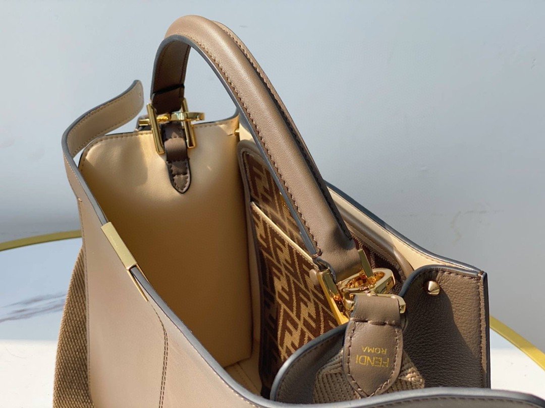 FI Peekaboo X-Lite Tote Medium Light Brown Bag For Woman 30cm/12in