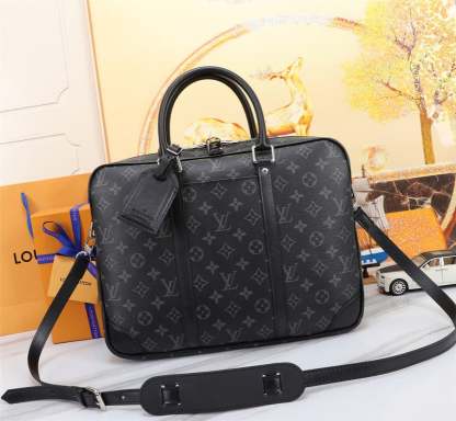 LUV 40CM PORTE DOCUMENTS VOYAGE PM BRIEFCASE BLACK M46457