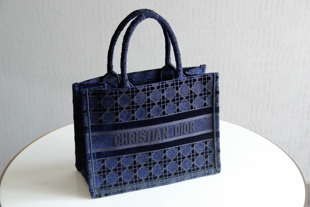 DO1286 Book Tote BIG size 41.5cm 36.5cm Embroidery LOGO red Handbag blue