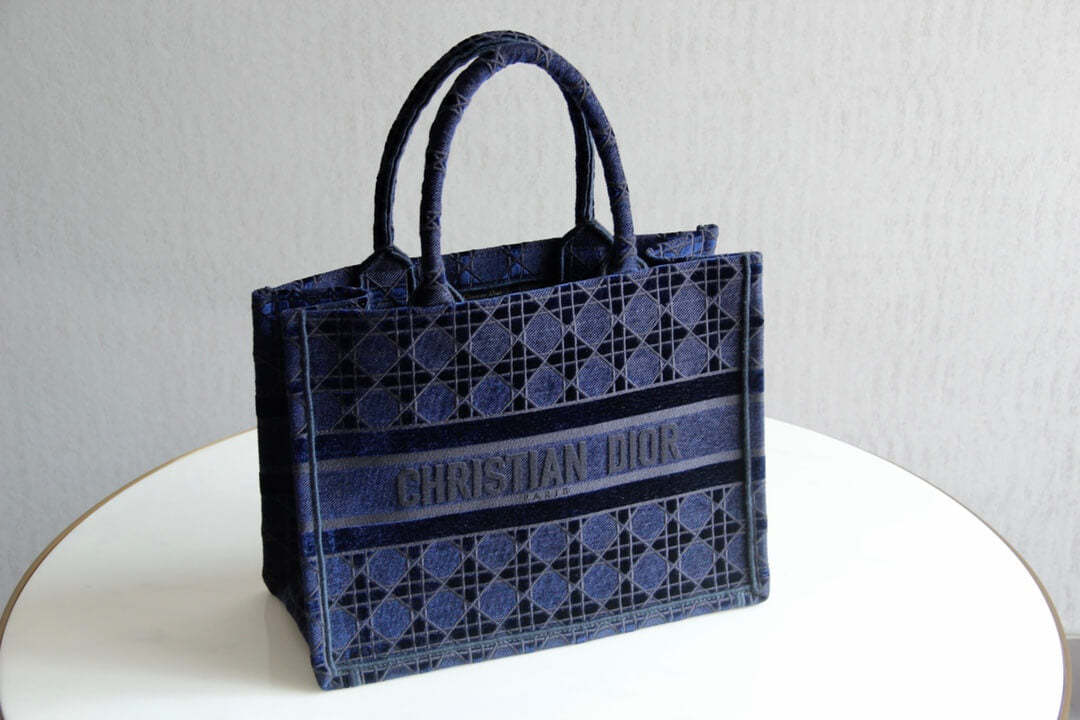 DO1286 Book Tote BIG size 41.5cm 36.5cm Embroidery LOGO red Handbag blue