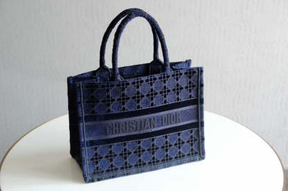 DO1286 Book Tote BIG size 41.5cm 36.5cm Embroidery LOGO red Handbag blue