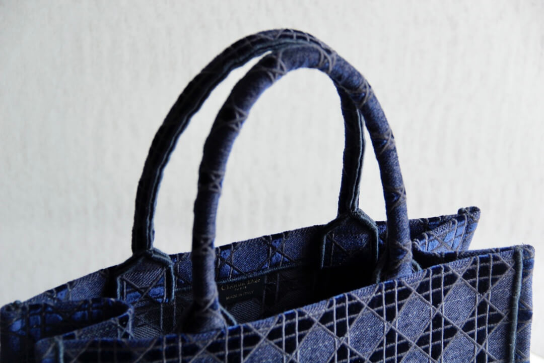 DO1286 Book Tote BIG size 41.5cm 36.5cm Embroidery LOGO red Handbag blue