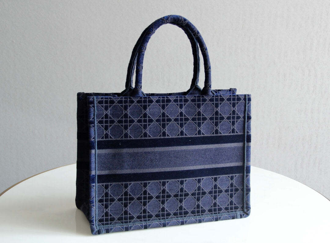 DO1286 Book Tote BIG size 41.5cm 36.5cm Embroidery LOGO red Handbag blue
