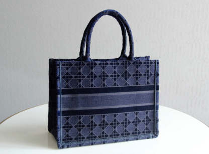 DO1286 Book Tote BIG size 41.5cm 36.5cm Embroidery LOGO red Handbag blue