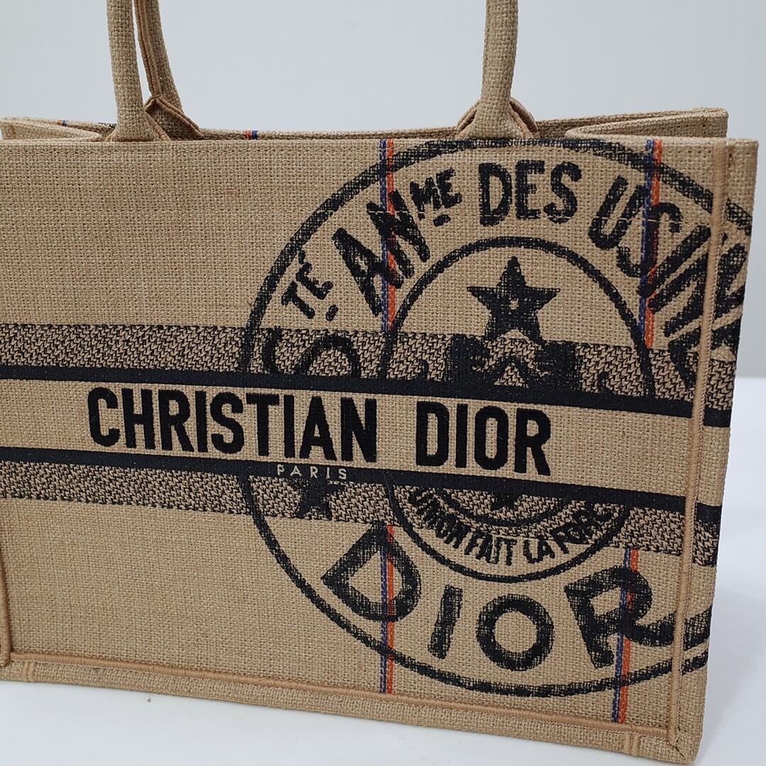 DO1286 Book Tote BIG size 41.5cm 36.5cm Embroidery LOGO red Handbag grey-3