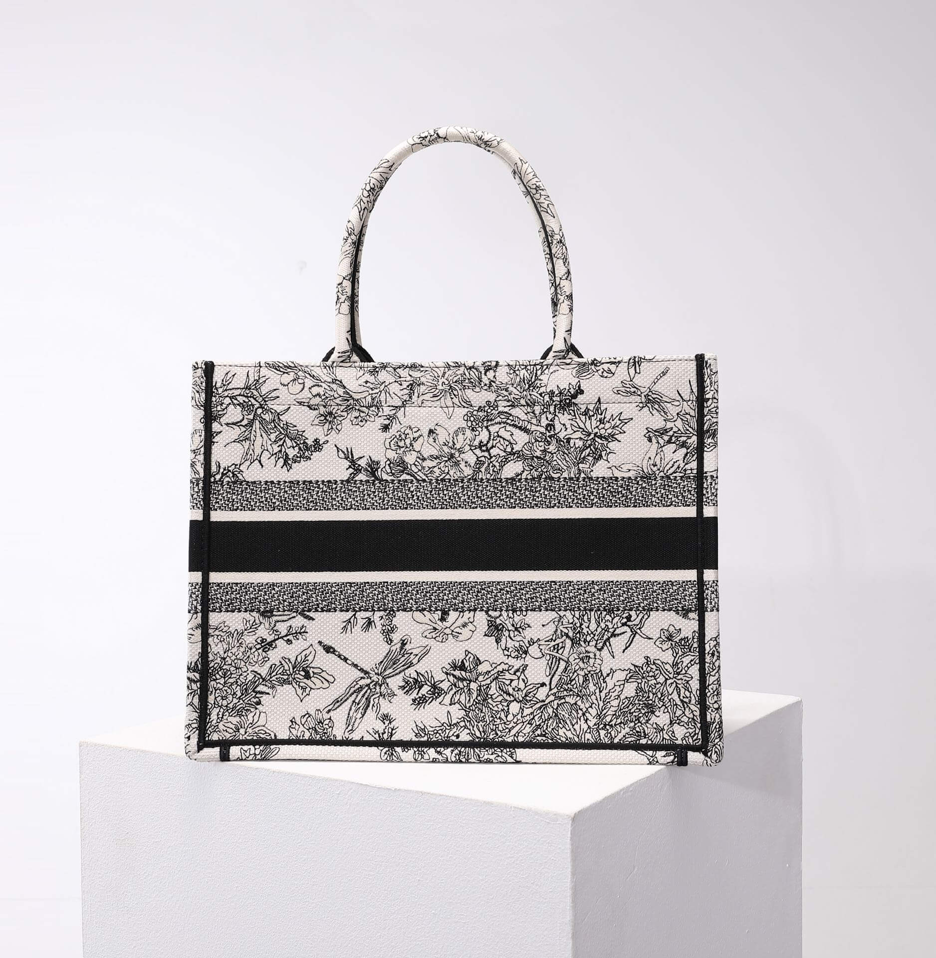 DO1286 Book Tote tote bag grey Embroidery LOGO