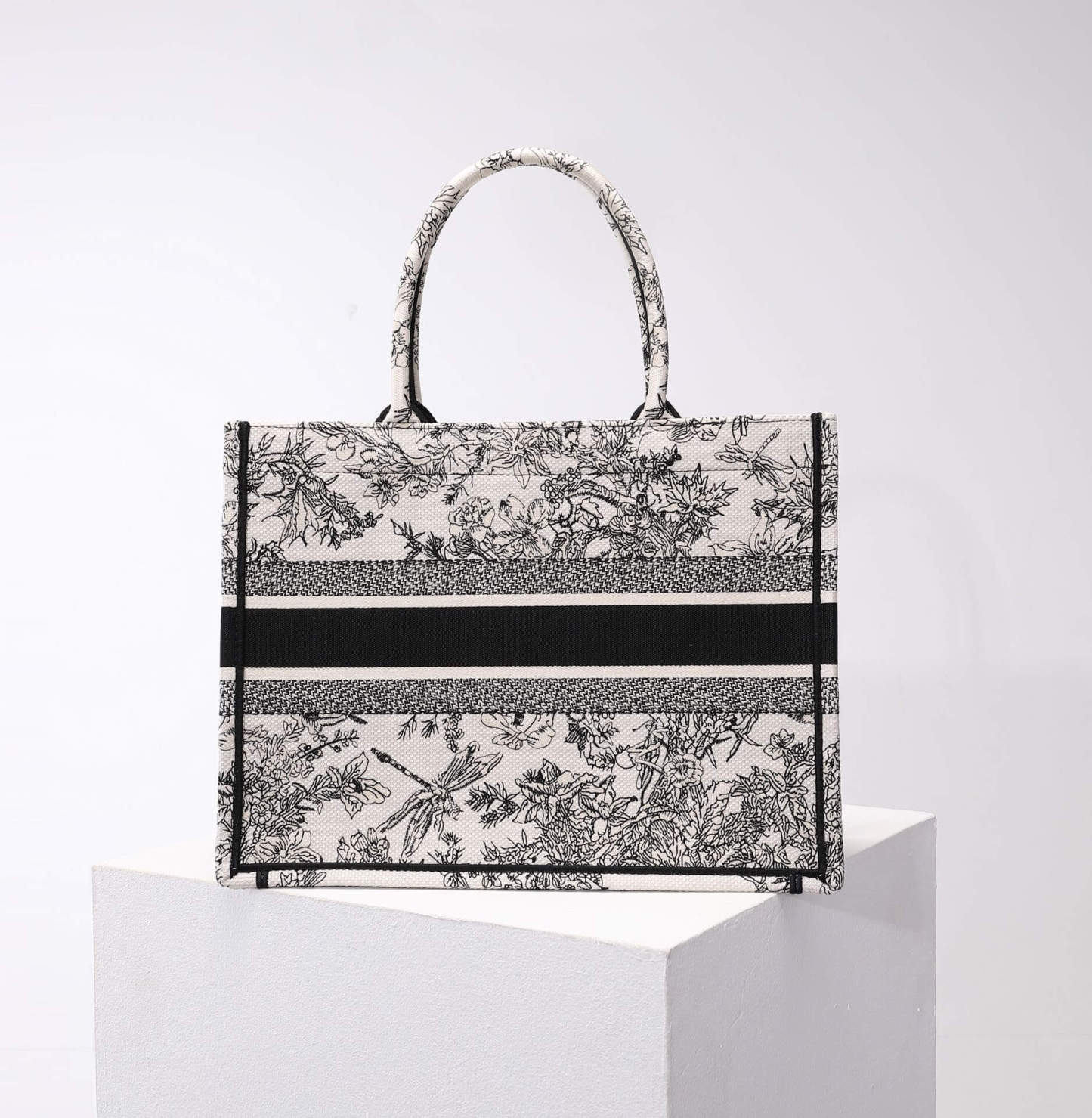 DO1286 Book Tote tote bag grey Embroidery LOGO
