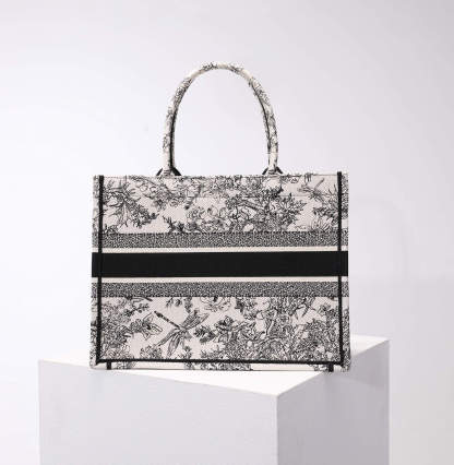 DO1286 Book Tote tote bag grey Embroidery LOGO