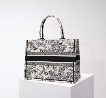 DO1286 Book Tote tote bag grey Embroidery LOGO