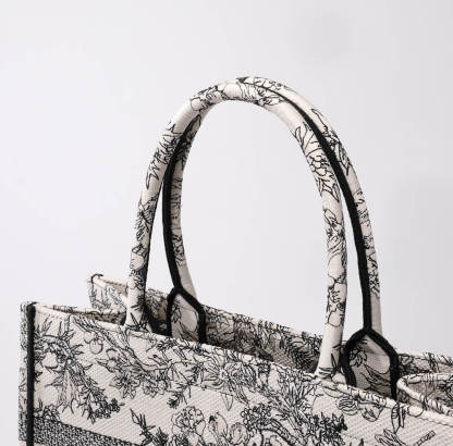 DO1286 Book Tote tote bag grey Embroidery LOGO