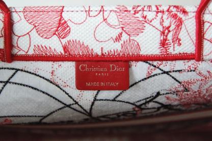 DO1286 Book Tote BIG size 41.5cm Embroidery LOGO red Handbag