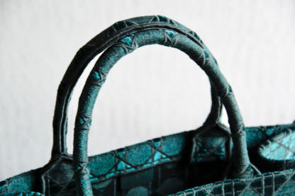 DO1286 Book Tote BIG size 41.5cm 36.5cm Embroidery LOGO red Handbag green-1