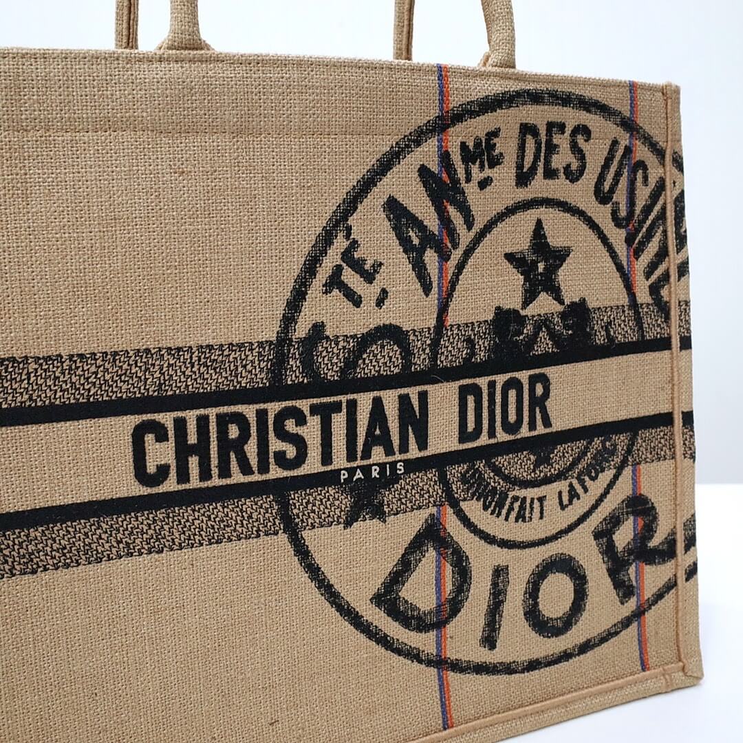 DO1286 Book Tote BIG size 41.5cm 36.5cm Embroidery LOGO red Handbag grey-3
