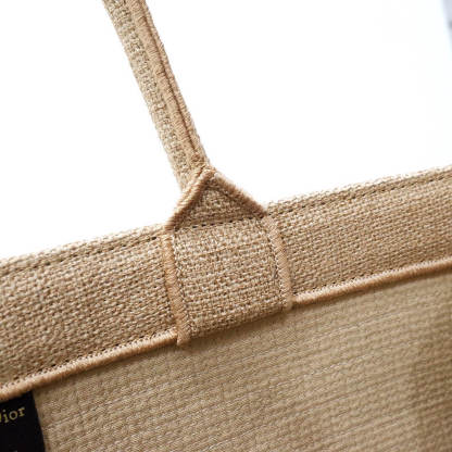 DO1286 Book Tote BIG size 41.5cm 36.5cm Embroidery LOGO red Handbag grey-3