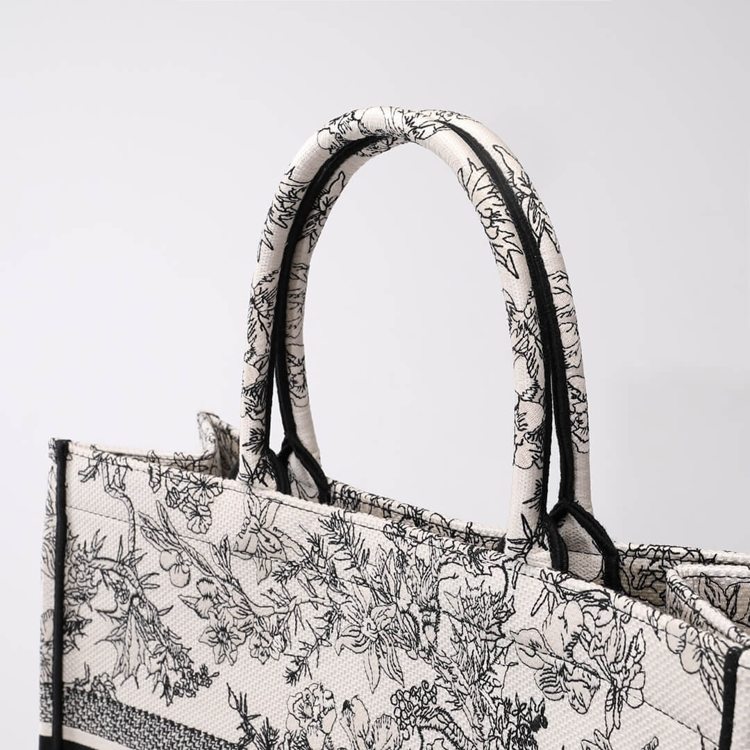 DO1286 Book Tote tote bag grey Embroidery LOGO